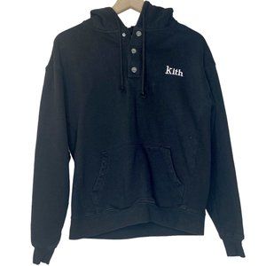 KITH Williams IV Black Hoodie Sz Small Sweatshirt Rare KH2617 100% Cotton